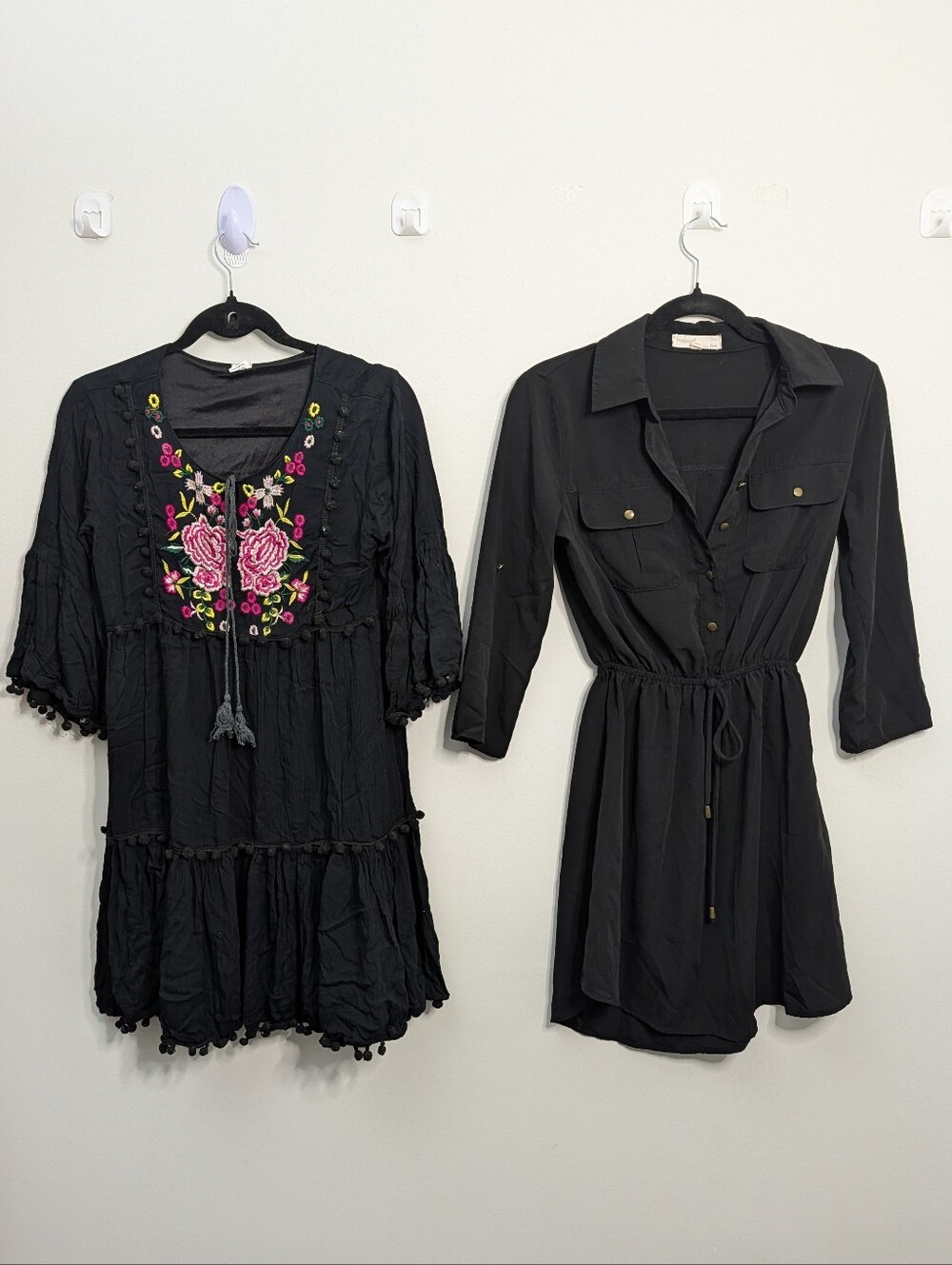 Women's Dress Bundle - 2 Long Sleeve Black Dresses, Bebop (XS) + Sharifa (M)
